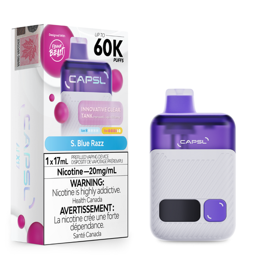 CAPSL 60K by Flavour Beast – S. Blue Razz