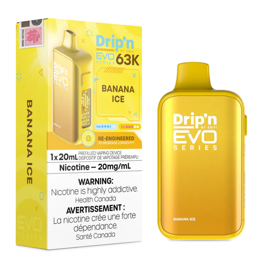 Drip'n by Envi Evo Series 63k Disposable Vape - Banana Ice