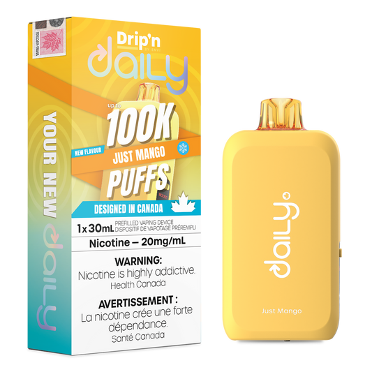 Drip'n Daily  Disposable Vape - 100K Puffs - 30mL - Just Mango
