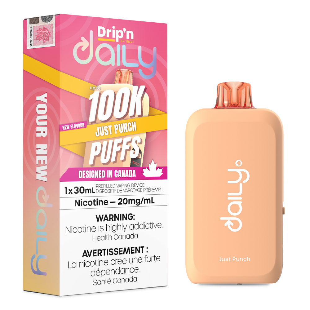 Drip'n Daily  Disposable Vape - 100K Puffs - 30mL - Just Punch
