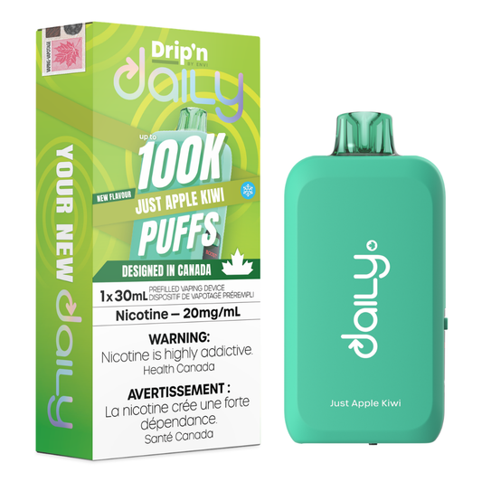 Drip'n Daily Disposable Vape - 100K Puffs - 30mL - Just Apple Kiwi