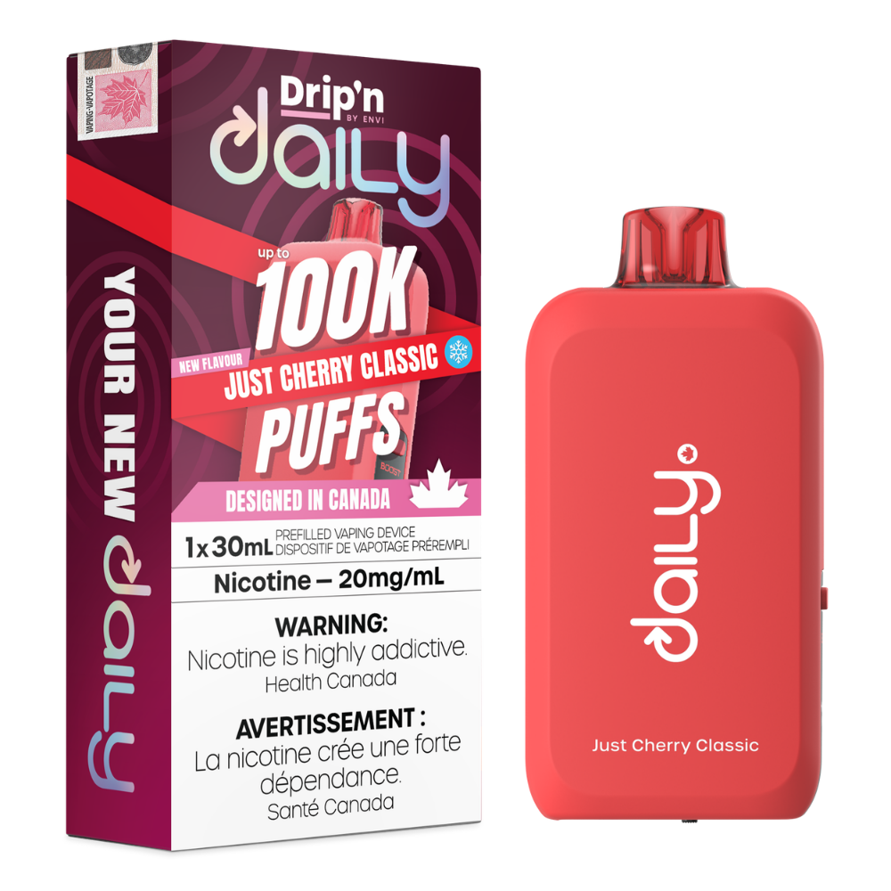 Drip'n Daily Disposable Vape - 100K Puffs - 30mL - Just Cherry Classic