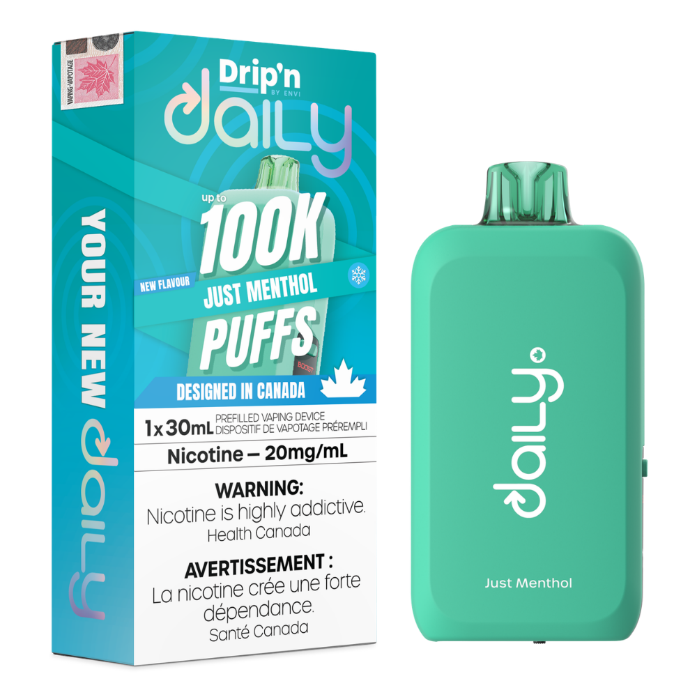 Drip'n Daily Disposable Vape - 100K Puffs - 30mL - Just Menthol