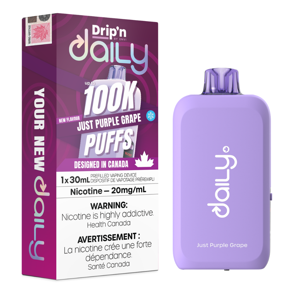 Drip'n Daily Disposable Vape - 100K Puffs - 30mL - Just Purple Grape