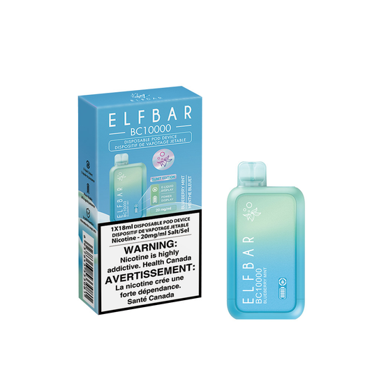 Elf Bar BC10000 Disposable Vape - Blueberry Mint (18mL)