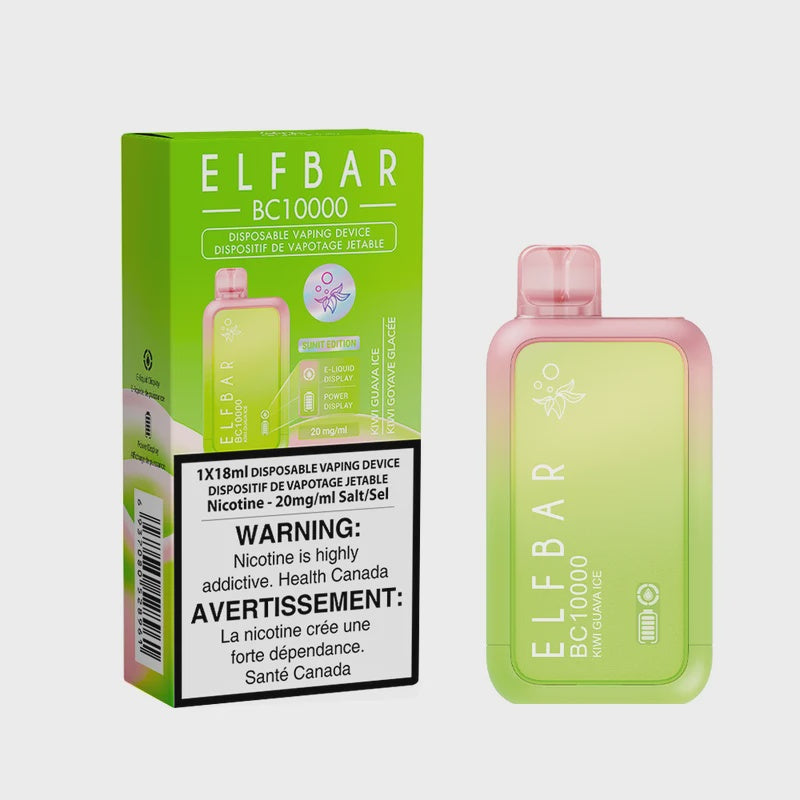 Elf Bar BC10000 Disposable Vape - Kiwi Guava Ice (18mL)