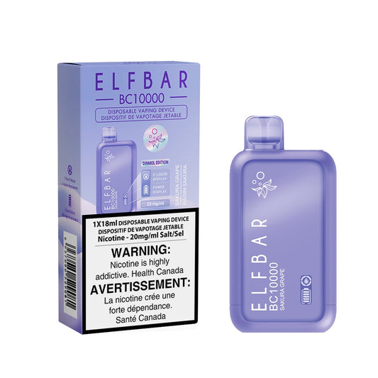Elf Bar BC10000 Disposable Vape - Sakura Grape (18mL)