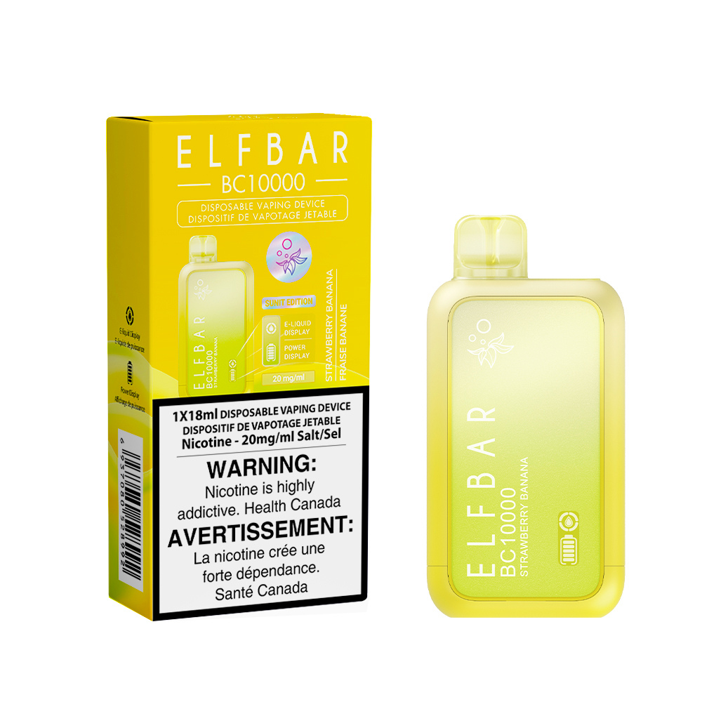 Elf Bar BC10000 Disposable Vape - Strawberry Banana (18mL)