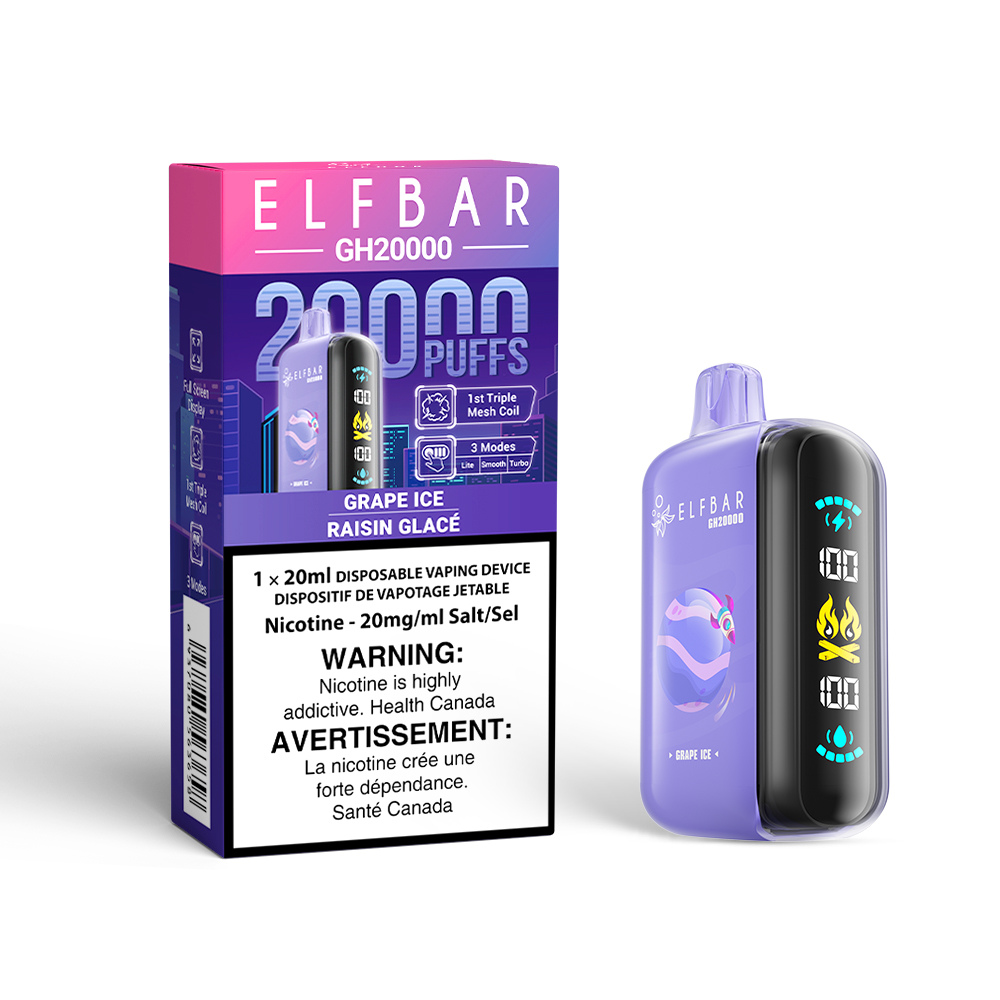 Elf Bar GH20000 Disposable Vape - Grape Ice (20mL)