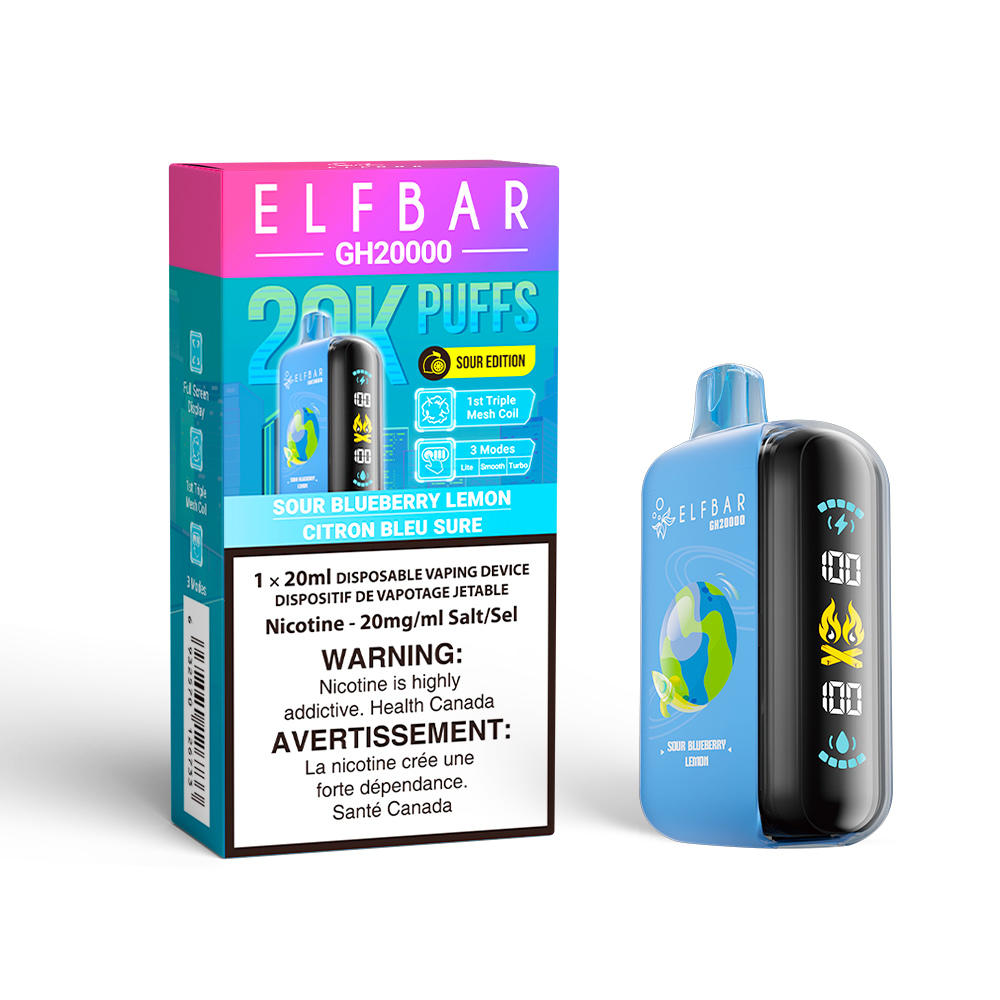 Elf Bar GH20000 Disposable Vape - Sour Blueberry Lemon (20mL)