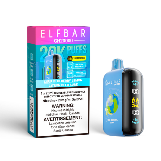 Elf Bar GH20000 Disposable Vape - Sour Blueberry Lemon (20mL)