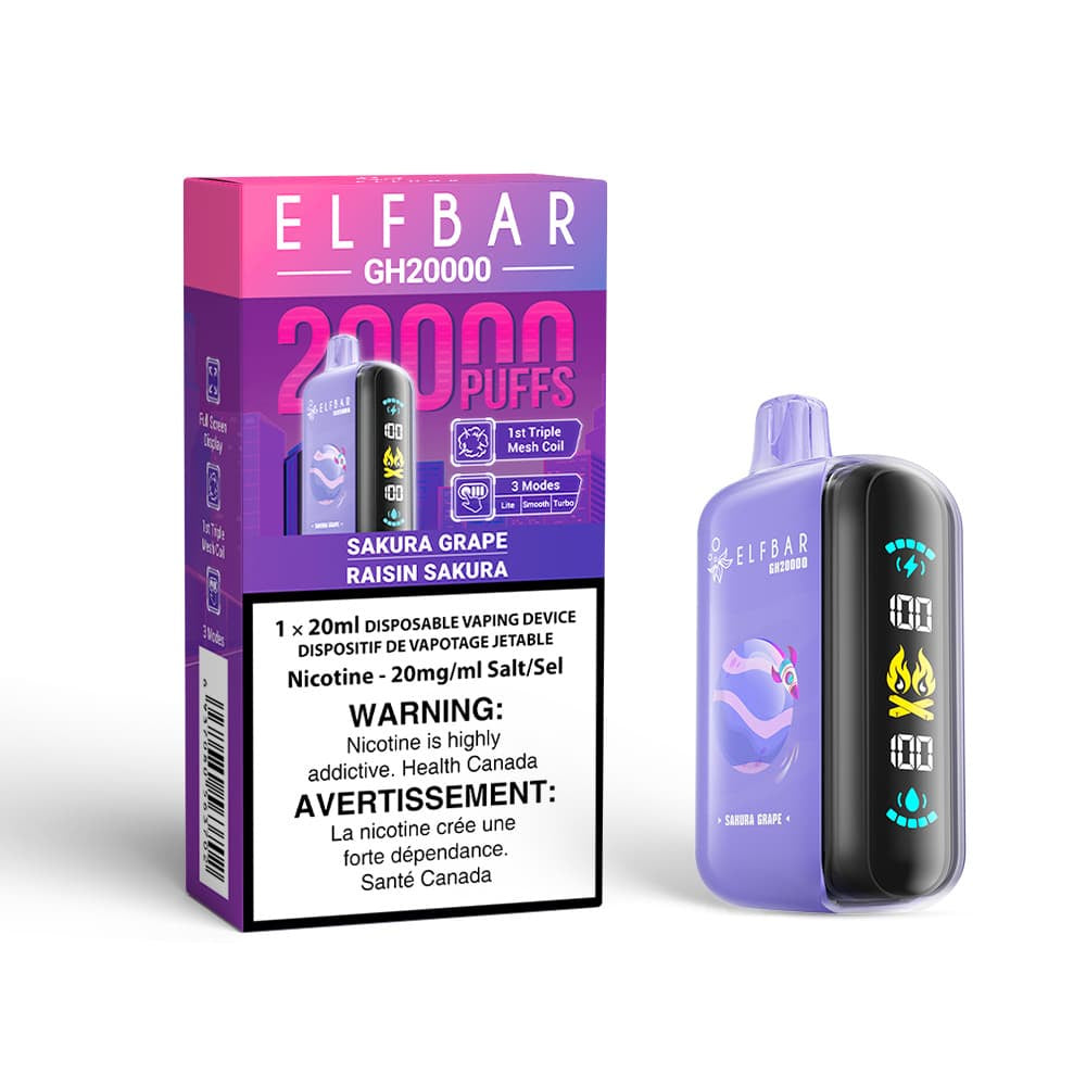 Elf Bar GH20000 Sakura Grape 20mL 20000 Puffs 20mg