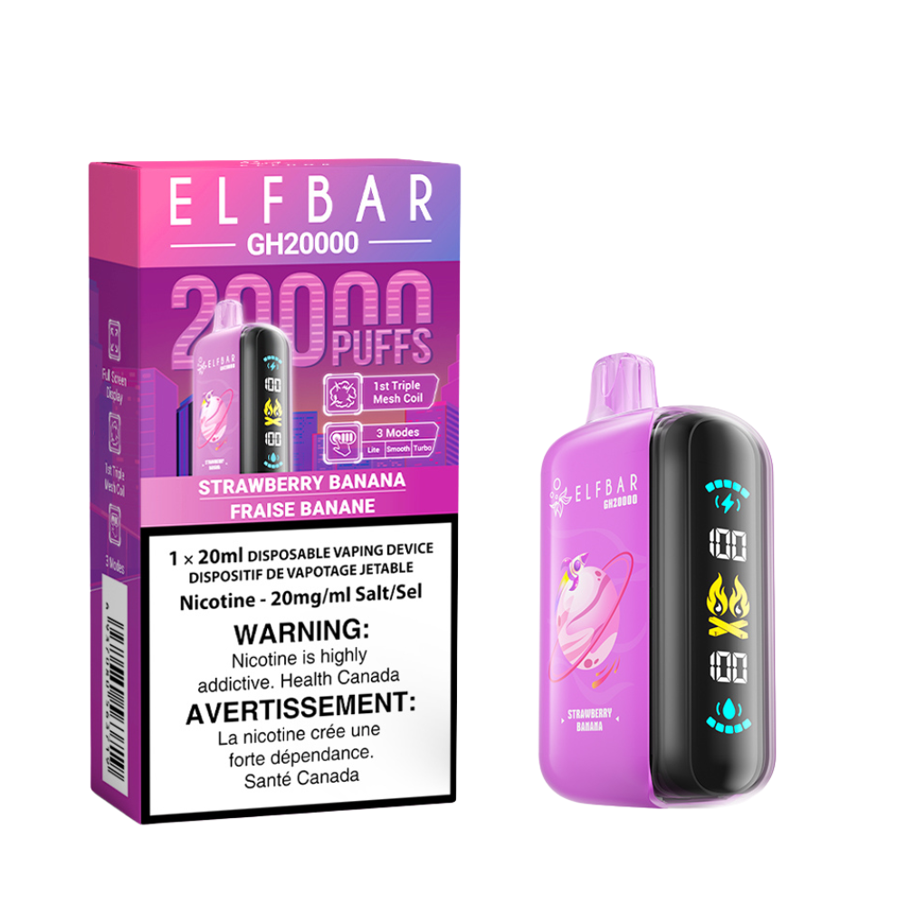 Elf Bar GH20000 Strawberry Banana 20mL 20000 Puffs 20mg