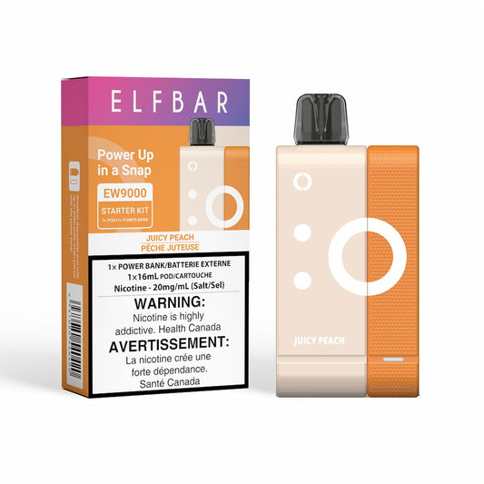 ElfBar EW9000 Disposable Starter Kit Juicy Peach 16mL 20mg