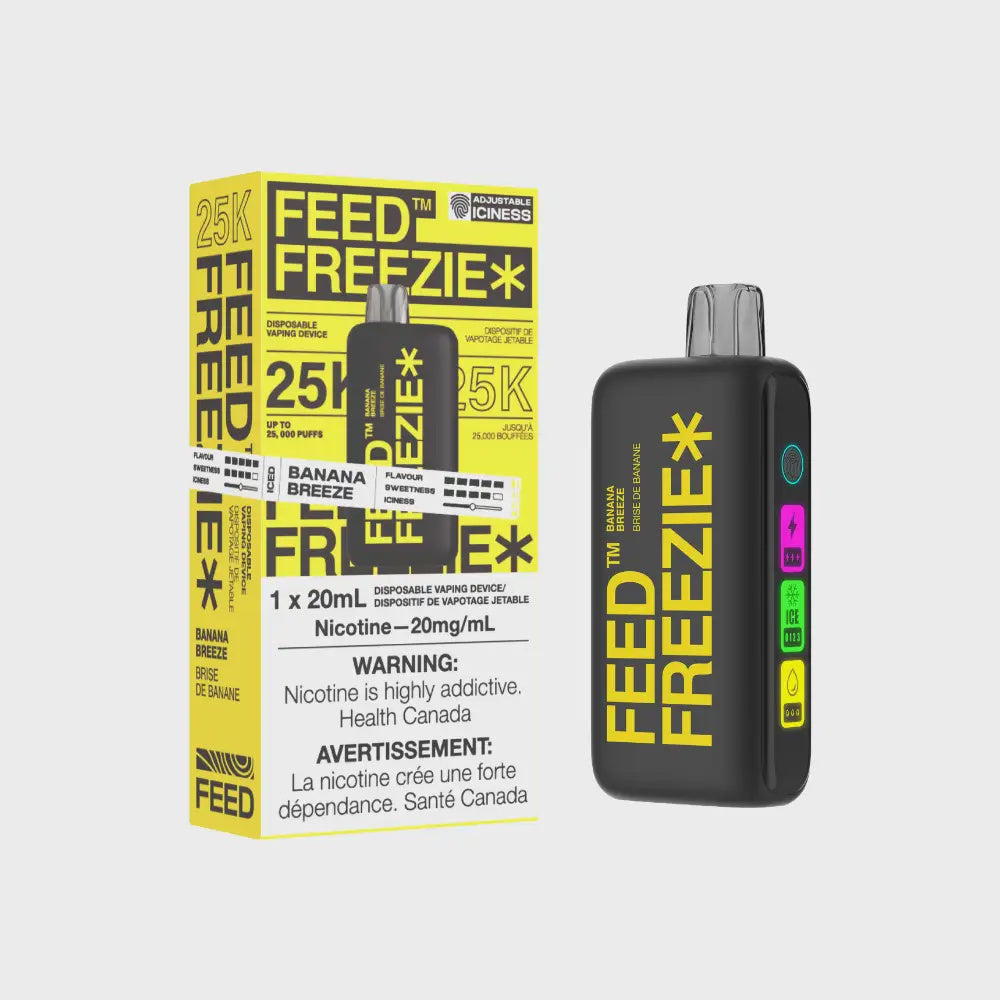 Feed Freezie Disposable Banana Breeze 20mL 20 mg Upto 25000 Puffs