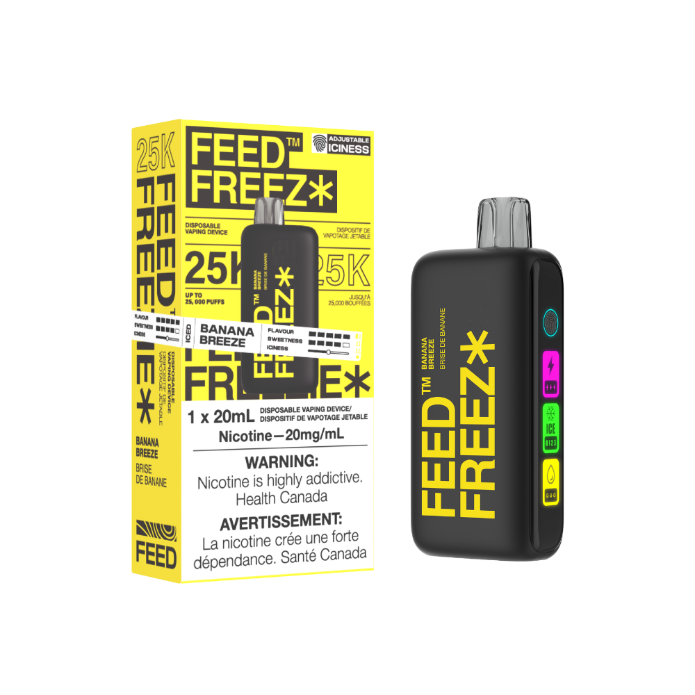 Feed Freezie Disposable Banana Breeze 20mL 20 mg Upto 25000 Puffs