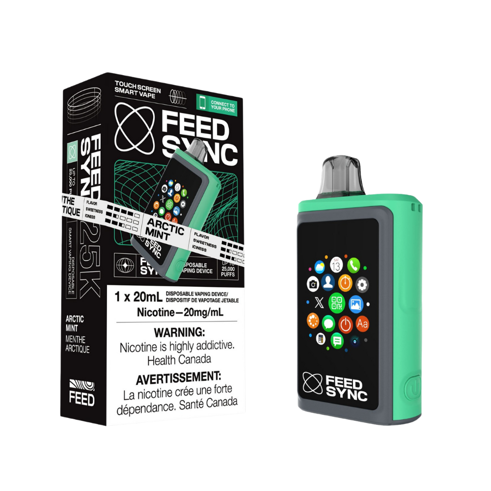 Feed Sync Smart Disposable Arctic Mint 20 mL 20 mg 25000 Puffs