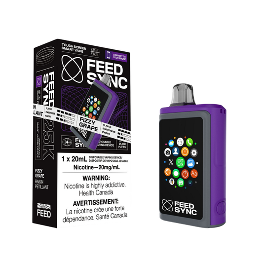 Feed Sync Smart Disposable Fizzy Grape 20 mL 20 mg 25000 Puffs