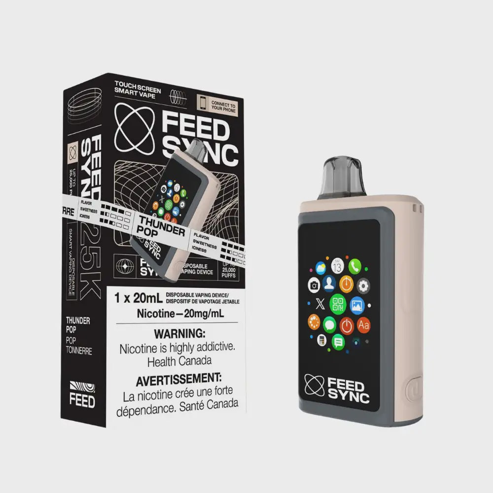 Feed Sync Smart Disposable Thunder Pop 20 mL 20 mg 25000 Puffs