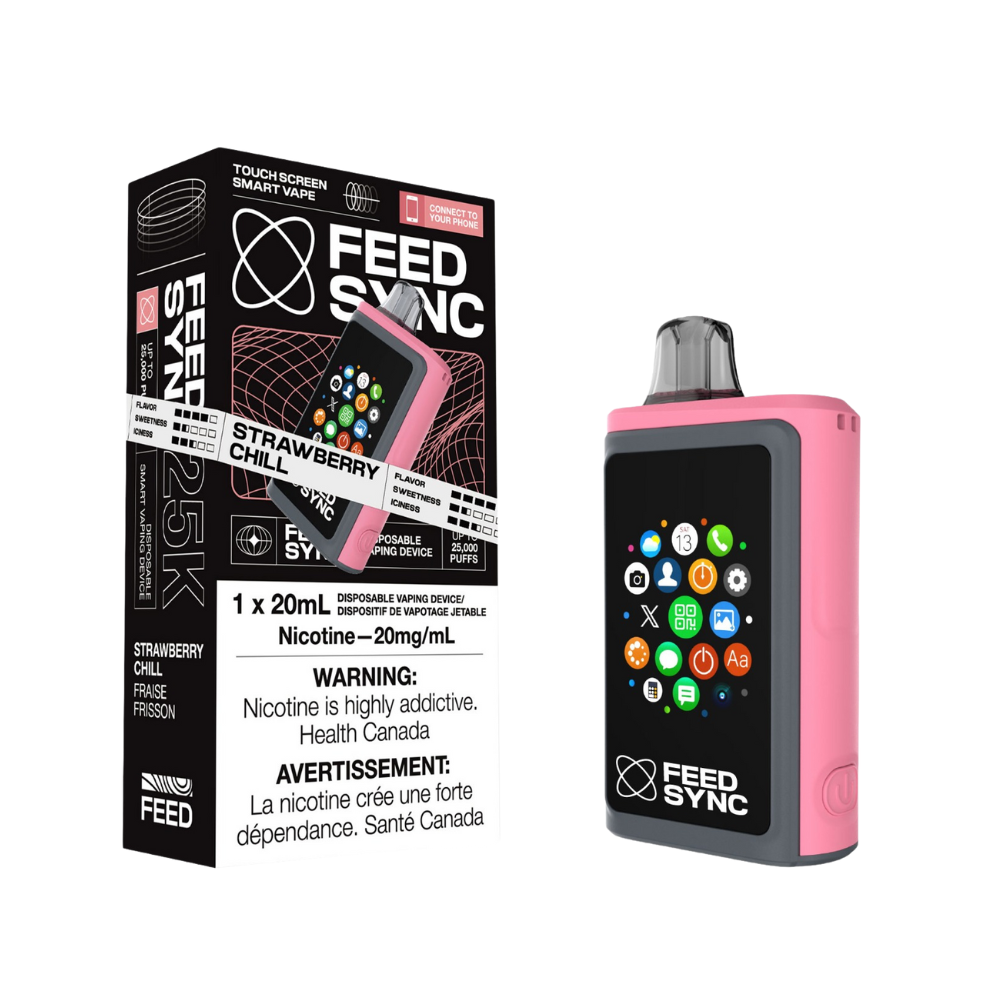 Feed Sync Smart Disposable Strawberry Chill 20 mL 20 mg 25000 Puffs