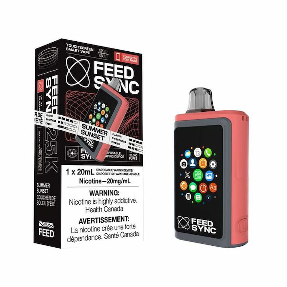 Feed Sync Smart Disposable Summer Sunset 20 mL 20 mg 25000 Puffs