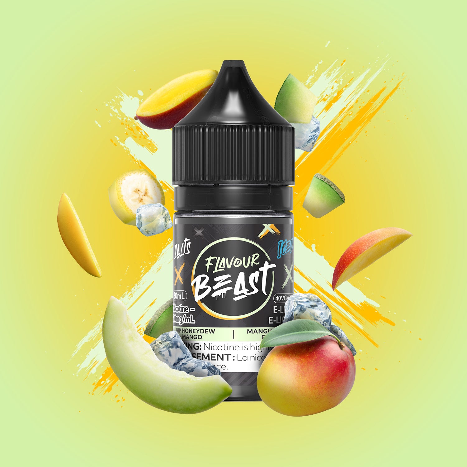 Flavour Beast Salts Iced Hip Honeydew Mango Iced 30mL 10mg