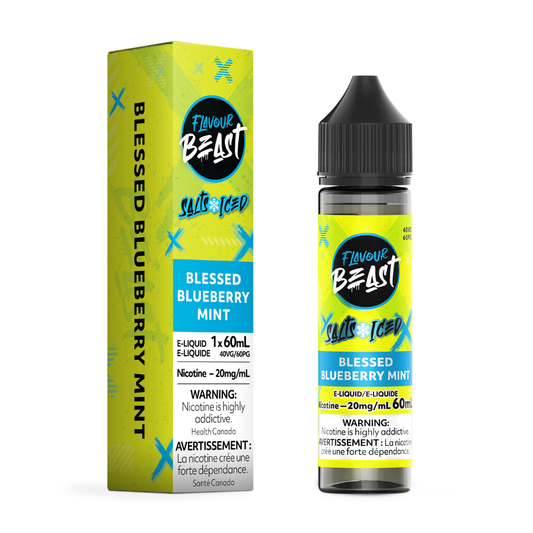 Flavour Beast ICE Salt Nic Vape Juice - Blessed Blueberry Mint (60ml)