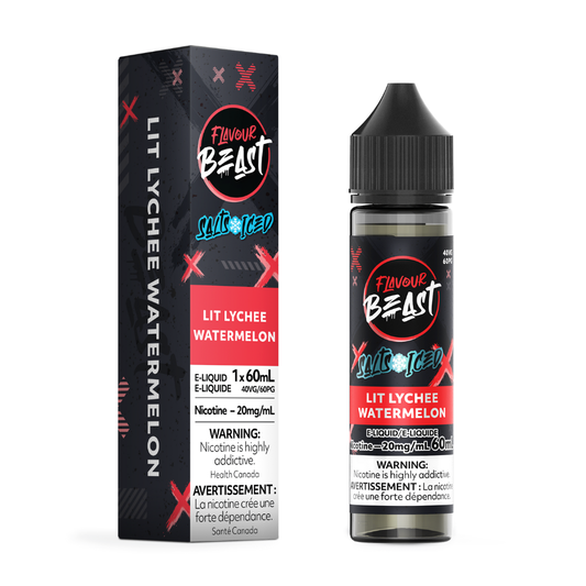 Flavour Beast ICE Salt Nic Vape Juice - Lit Lychee Watermelon (60ml)