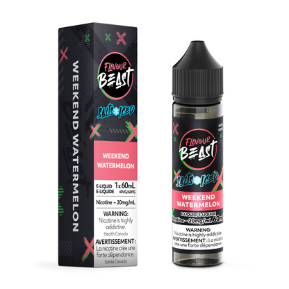 Flavour Beast ICE Salt Nic Vape Juice - Weekend Watermelon (60ml)
