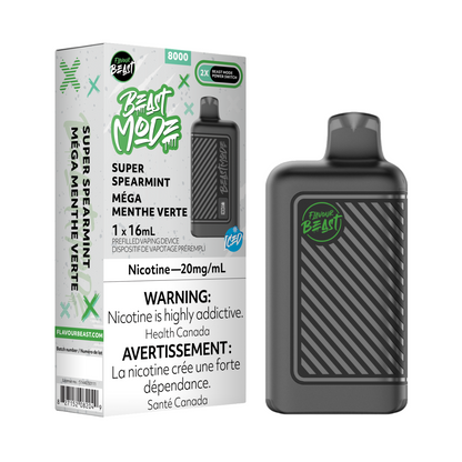 Flavour Beast Beast Mode Super Spearmint Iced 16mL 8000 Puffs 20mg