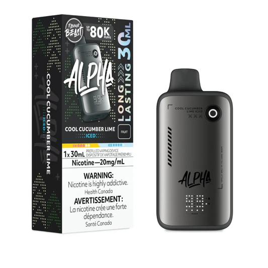 Flavour Beast Alpha Disposable Vape - Cool Cucumber Lime Iced - 80K Puffs - 20mg - 30mL