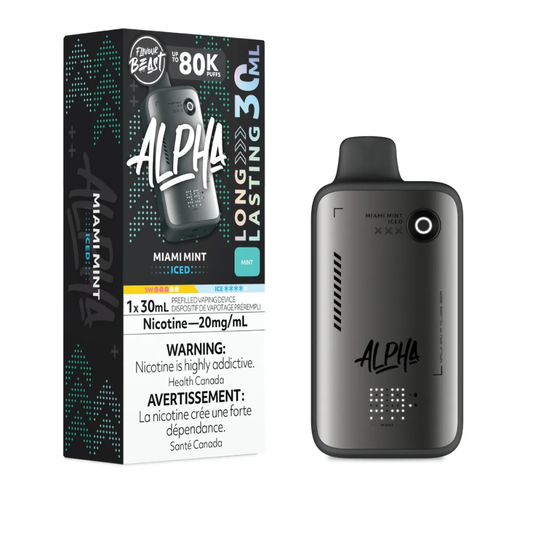 Flavour Beast Alpha Disposable Vape - Miami Mint Iced - 80K Puffs - 20mg - 30mL
