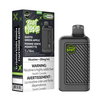 Flavour Beast Beast Mode Gusto Green Apple 16mL 8000 Puffs 20mg