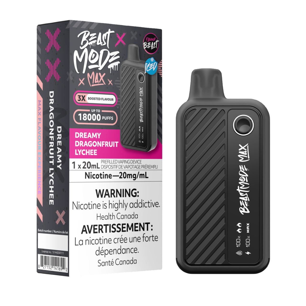 Flavour Beast Beast Mode Max - Dreamy Dragonfruit Lychee
