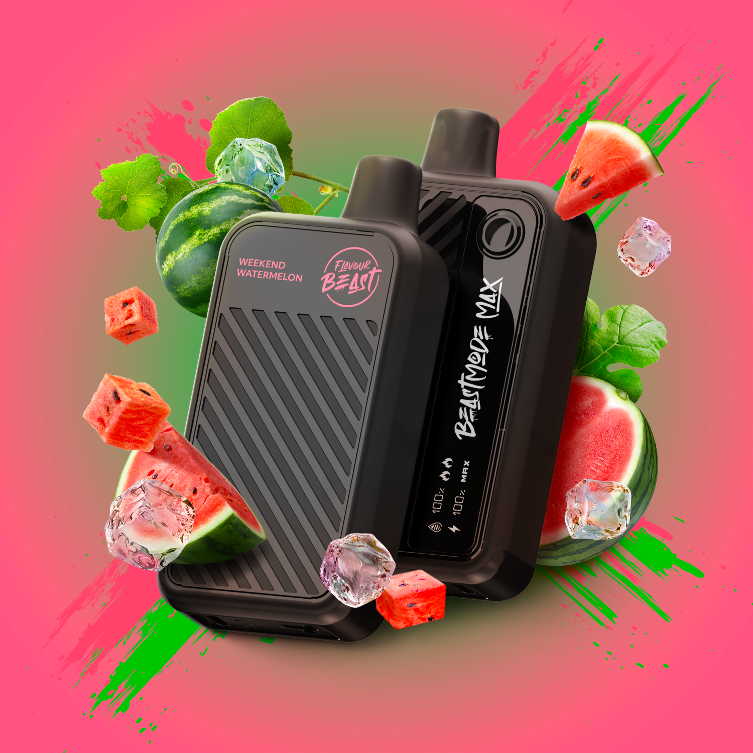 Flavour Beast Beast Mode Max Weekend Watermelon Iced 18000 Puffs 20mL 20mg