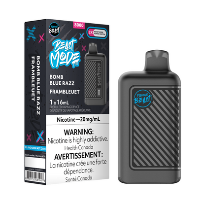 Flavour Beast Beast Mode Bomb Blue Razz 16mL 8000 Puffs 20mg