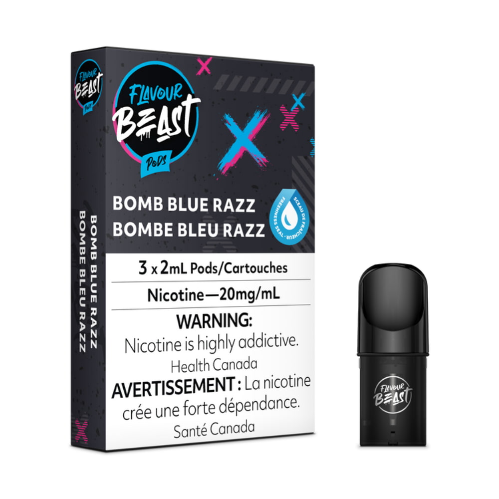 Flavour Beast Bomb Blue Razz Pods 3 x 2mL 20mg