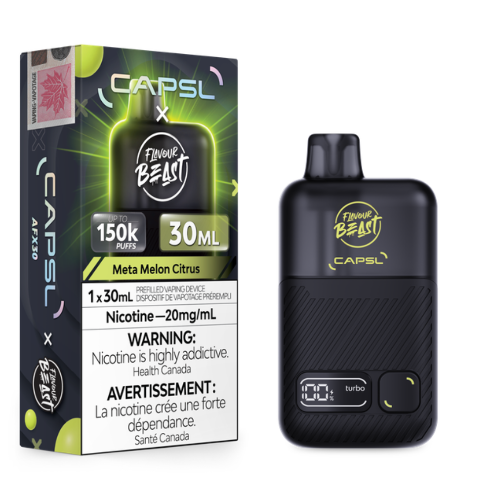 Flavour Beast CAPSL AFX30 150K Disposable Vape - Meta Melon Citrus (30ml)
