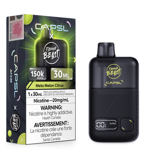 Flavour Beast CAPSL AFX30 150K Disposable Vape - Meta Melon Citrus (30ml)