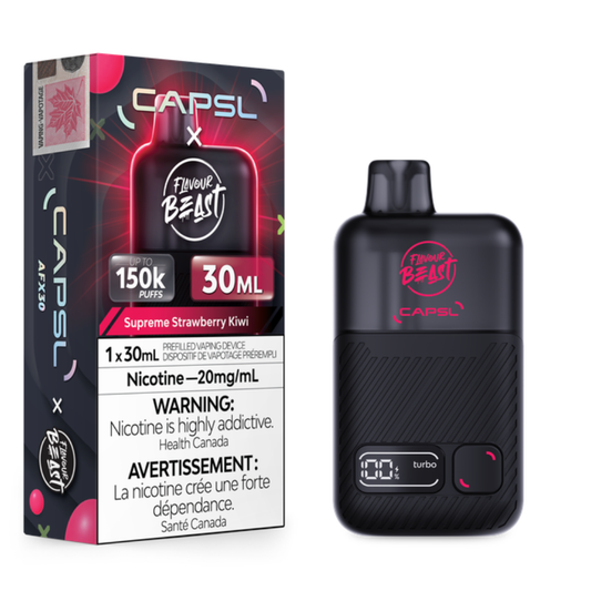 Flavour Beast CAPSL AFX30 150K Disposable Vape - Supreme Strawberry Kiwi (30ml)

