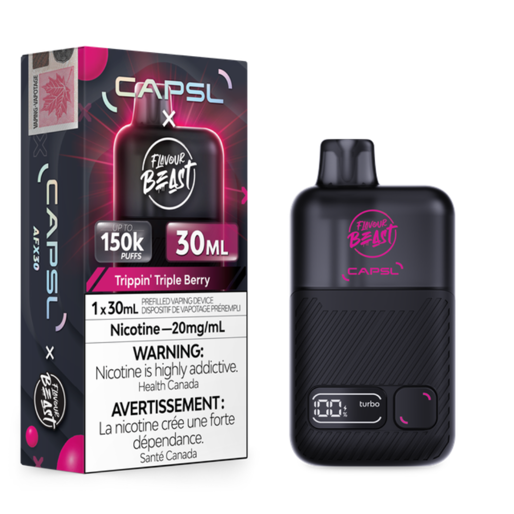 Flavour Beast CAPSL AFX30 150K Disposable Vape - Trippin' Triple Berry (30ml)
