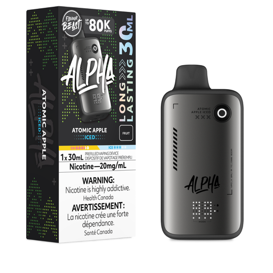 Flavour Beast Alpha Disposable Vape - Atomic Apple Iced - 80K Puffs - 20mg - 30mL