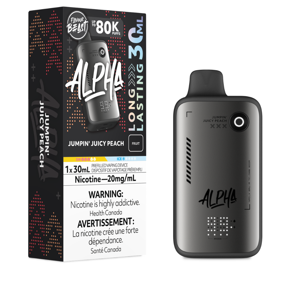 Flavour Beast Alpha Disposable Vape - Jumpin' Juicy Peach - 80K Puffs - 20mg - 30mL