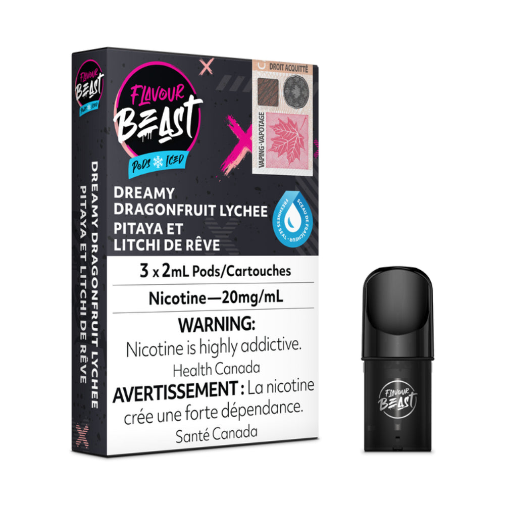 Flavour Beast Dreamy Dragonfruit Lychee Pods Iced 3 x 2mL 20mg