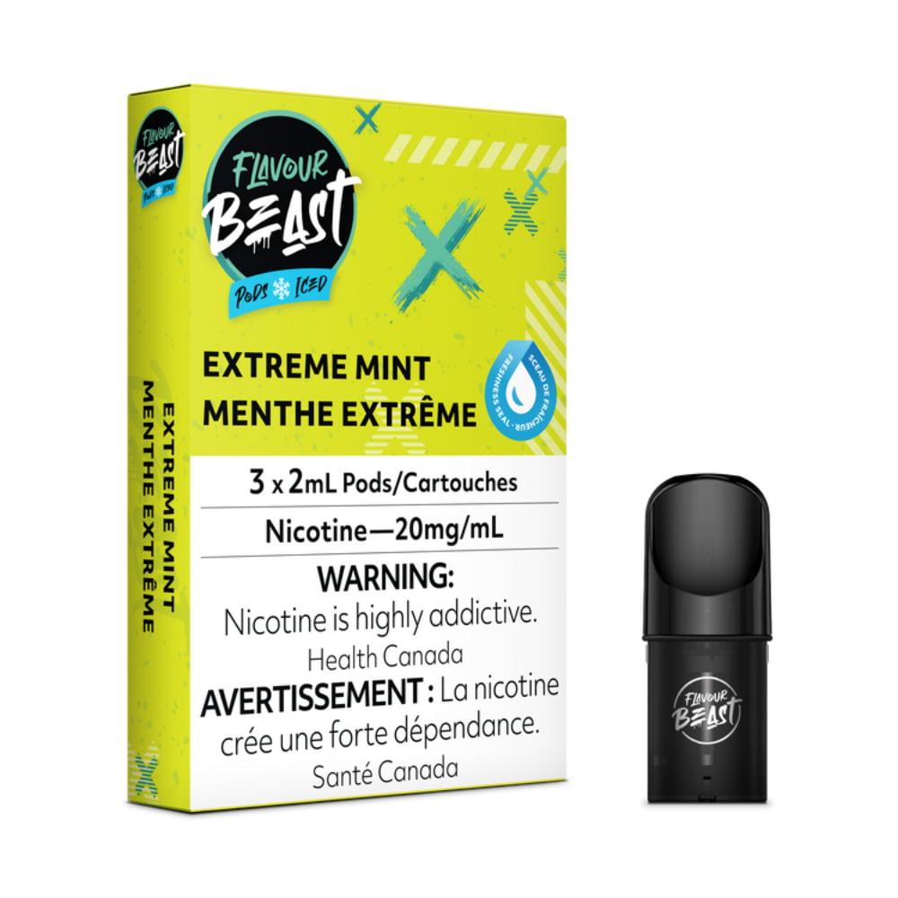 Flavour Beast Extreme Mint Iced Pods Iced 3 x 2mL 20mg