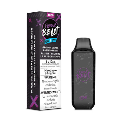 Flavour Beast Flow Groovy Grape Passionfruit Iced  5000 Puffs 20mg 10mL