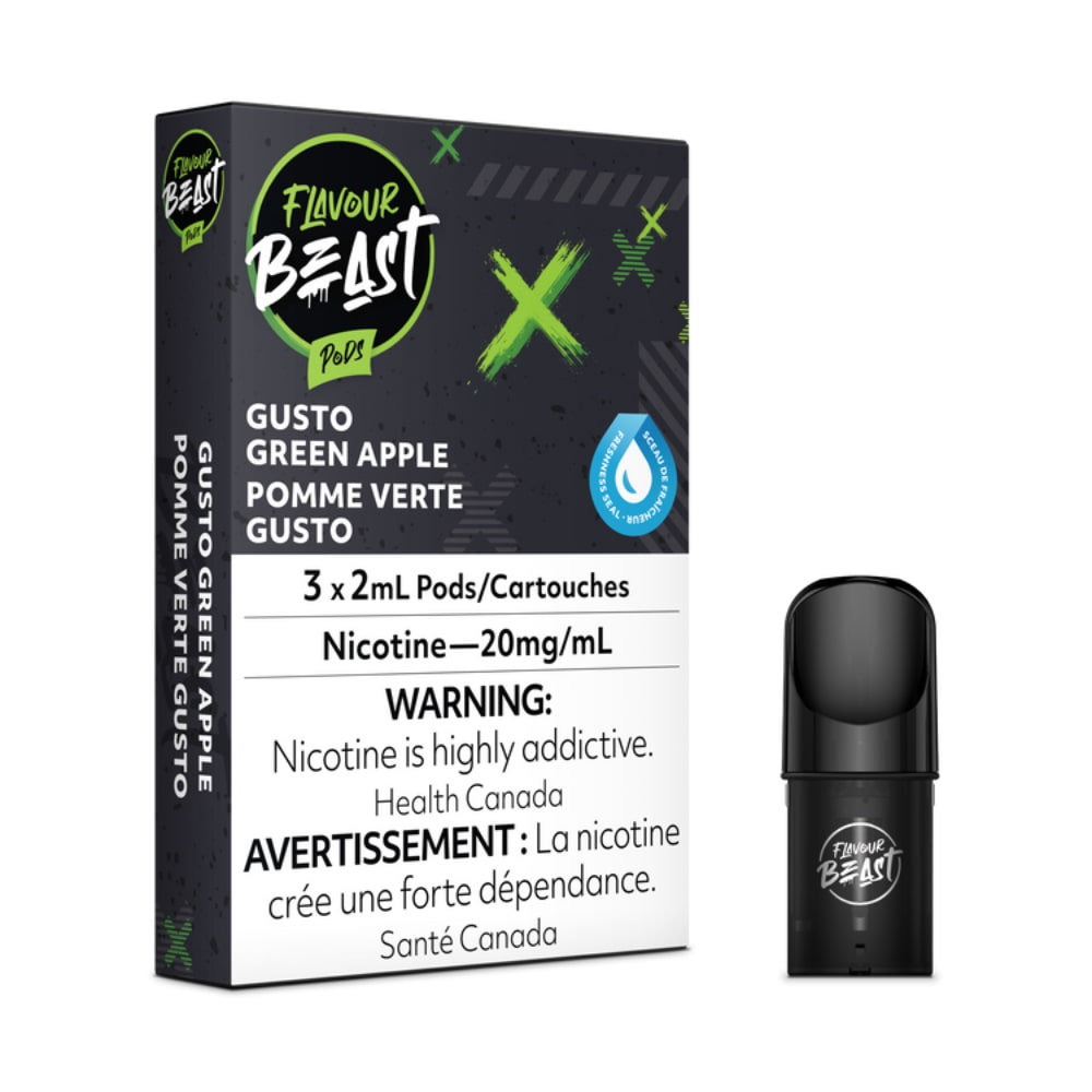 Flavour Beast Gusto Green Apple Pods 3 x 2mL 20mg