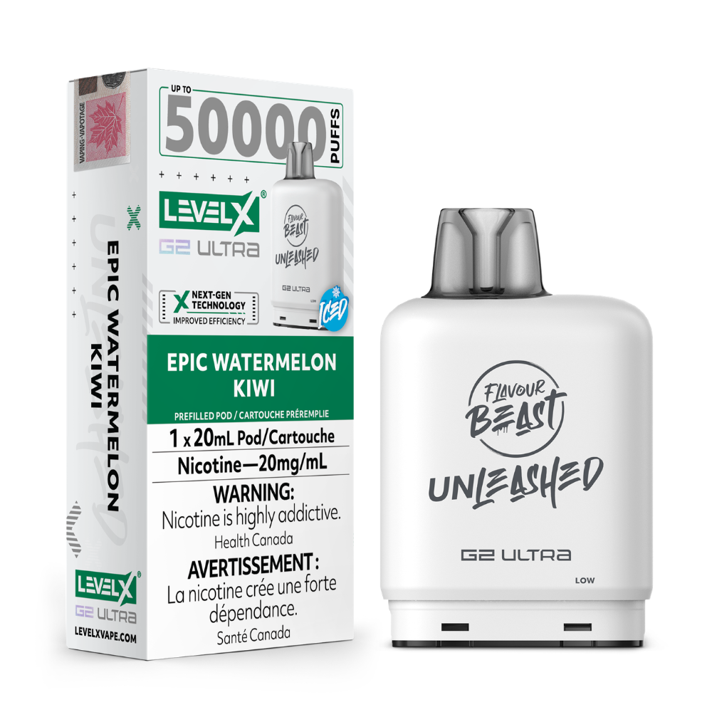 Flavour Beast 50K Level X G2 Ultra Unleashed Series Vape Pods - 20mL - 20mg