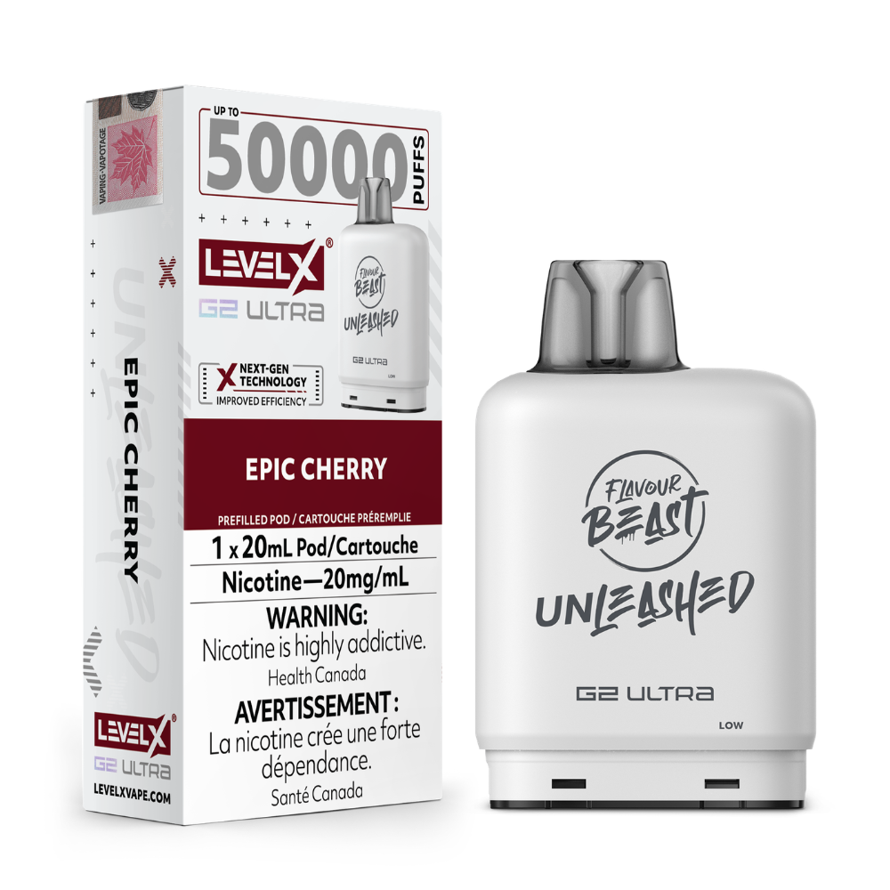 Flavour Beast 50K Level X G2 Ultra Unleashed Series Vape Pods - 20mL - 20mg