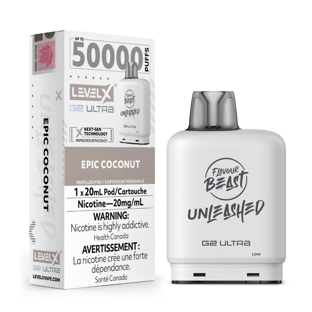 Flavour Beast 50K Level X G2 Ultra Unleashed Series Vape Pods - 20mL - 20mg